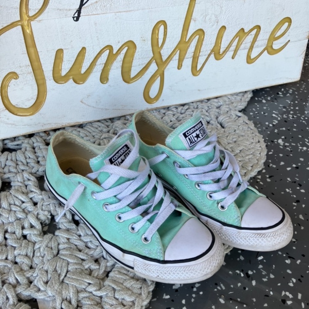 Converse Mint Green Low-Top Sneakers
